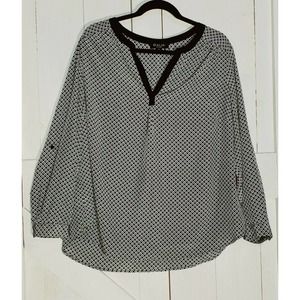 Women's 1x Dalia Plus Black and white with Design